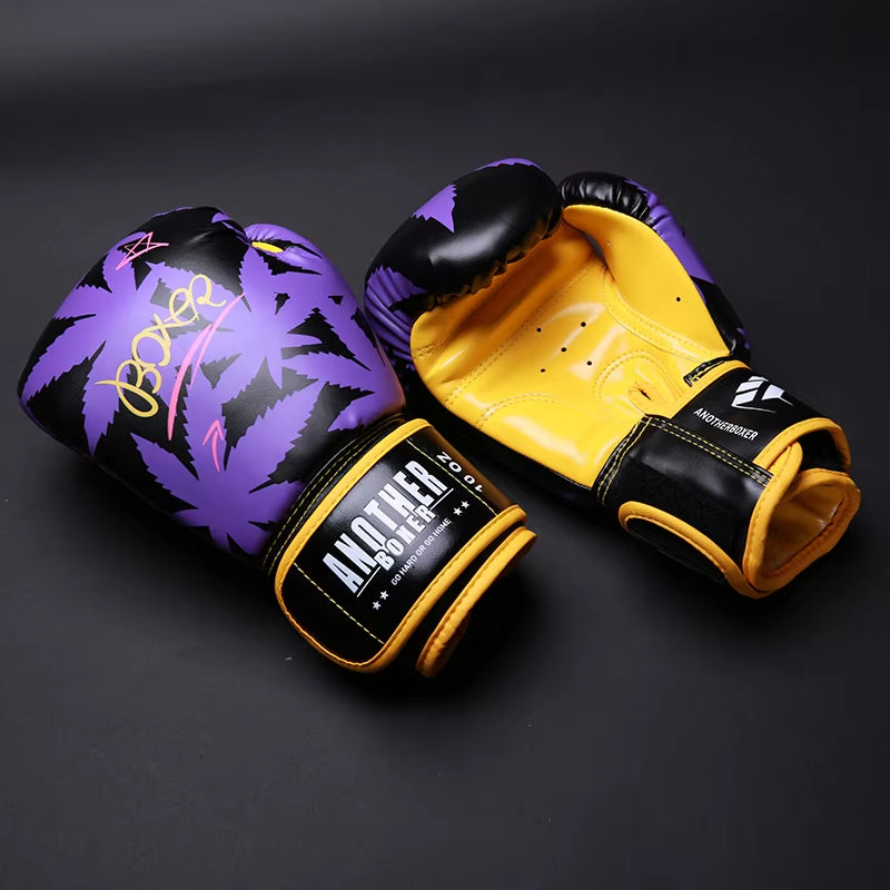 Boxing Gloves 6 12 14Oz PU Leather Muay Thai Guantes De Boxeo Sanda Free Fight MMA Kick Boxing Training Glove for Men Women Kids