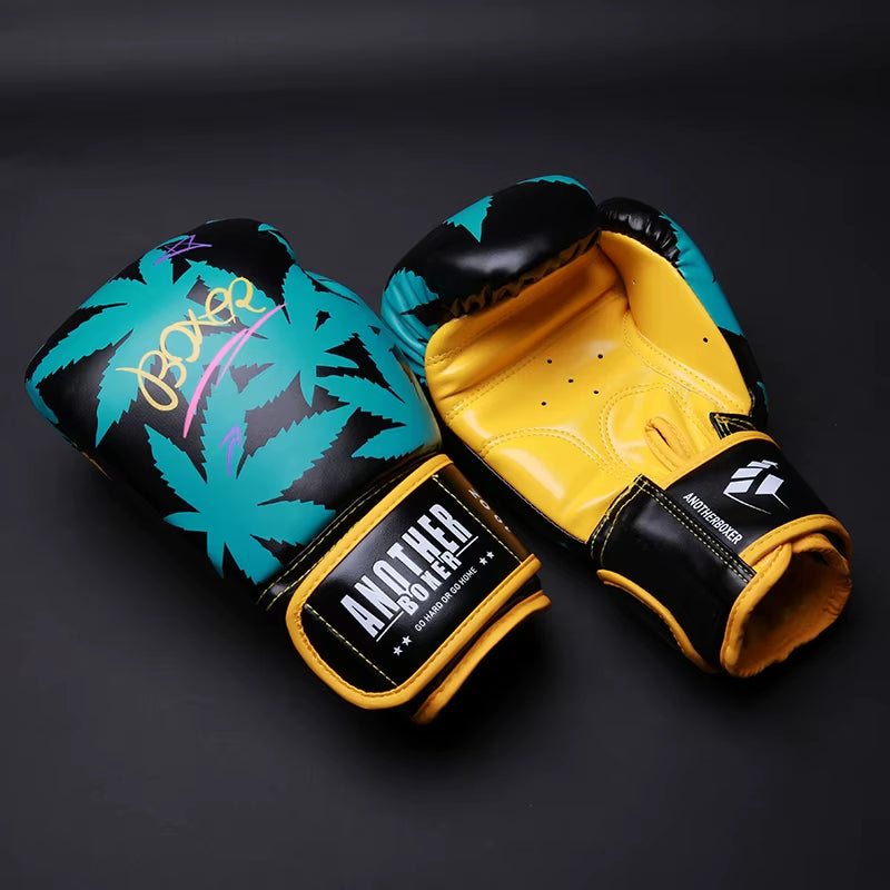 Boxing Gloves 6 12 14Oz PU Leather Muay Thai Guantes De Boxeo Sanda Free Fight MMA Kick Boxing Training Glove for Men Women Kids